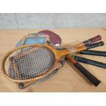 Bundle Of 4 Tennis Rackets & Hockey Stick