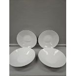 4 White Large Dishes W28cm