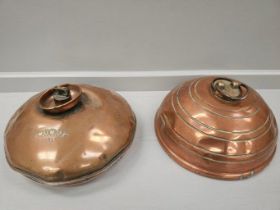 2 Copper Bed Warmers