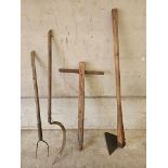 Victorian Hoe, Sickle, Fork Etc