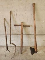 Victorian Hoe, Sickle, Fork Etc