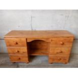 'Alstons' Furniture Pine Desk H74cm W139cm D42cm