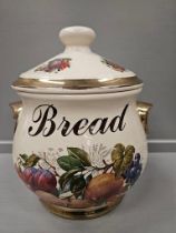 Large Staffordshire Earthenware Bread Jar H38cm