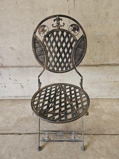 Metal Folding Garden Patio Chair - Image 2 of 2