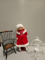 Wire Carriage Candleholder , Doll & Doll's Chair