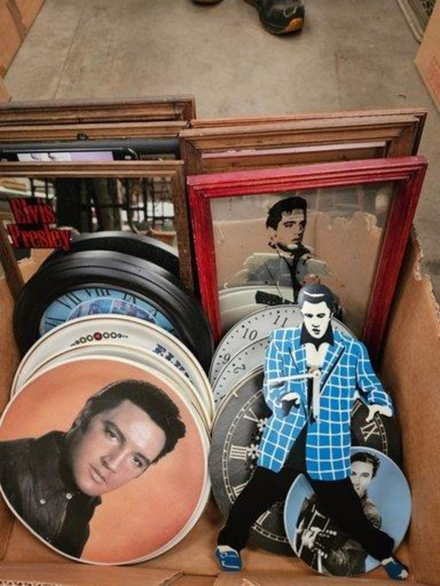 Box Including A Collection Of Elvis Presley Memorabilia