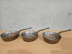 3 Copper & Brass Pans