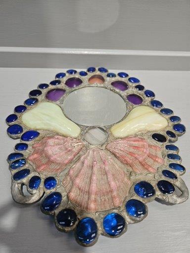 Shell Jewellery Box, Leaded Shell Design Wall Mirror & Assorted Shells Etc - Image 3 of 3