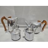 4 Pc Picquot Ware Tea Service