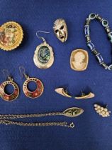 Box Costume Jewellery, Brooches Etc