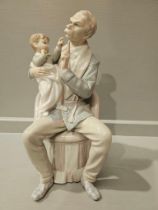 Lladro Gentleman & Child Figurine