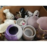 Box Of Assorted Vases Etc