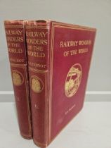 2 Volumes - F A Talbot - Railway Wonders Of The World (Volumes 1 & 2) Illustrated With Colour Plates