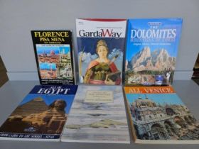 Box Of Books Including Egypt, Italy Etc