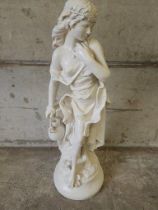 Stoneware Lady Statue H66cm