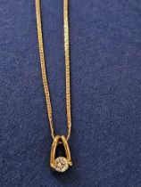 9Ct Gold Necklace, Other Various Earrings, Brooches Etc