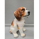 Large Ceramic Puppy Dog Figure (A/F) H29cm