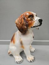 Large Ceramic Puppy Dog Figure (A/F) H29cm