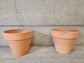 2 Large Terracotta Planters H43cm W49cm