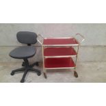 Tea Trolley & Office Chair