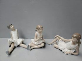 3 NAO Ballerina Figurines & Boxes