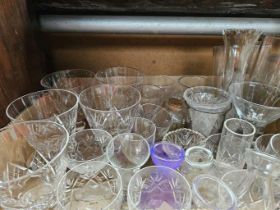 Box Of Assorted Wine Glasses, Vases Etc