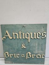 2 Green Antiques Signs