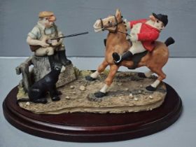 Henry Brewis 'Whoa' Hunting Figure Limited Edition 118/850 On Wood Base