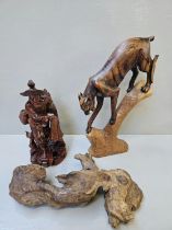 6 Wooden Carved Figures (A/F)