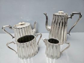 4Pc Plated Tea Service