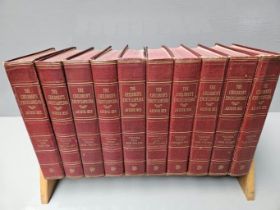 10 Volumes - The Children's Encyclopedia By Arthur Mee Volumes 1 - 10 & Book Rack