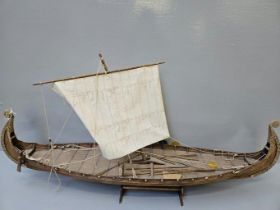 Viking Model Ship On Stand