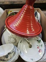 Box Including Casserole Dishes, Tagine, Teaware Etc