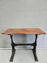 Mahogany Cast Pub Table H76cm W92cm D45cm