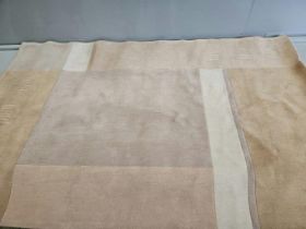 Mustard/Cream Pattern Rug L230cm W148cm