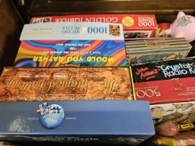 Box Including Assorted Games, Jigsaw Puzzles Etc