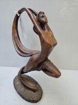 Ribbon Dancing Sculpture H29cm