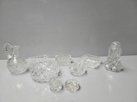 Large Cut Glass Fruit Bowls, 7 Small Pin Dishes Etc