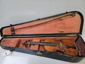 Violin & Bow In Case (A/F)