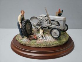 Country Artists 'Widening The Track' By Keith Sherwin 01909 Massey Ferguson TE20 TVO On Wood Base