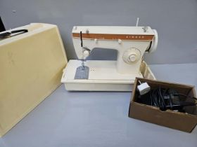 Electric Singer Sewing Machine In Case