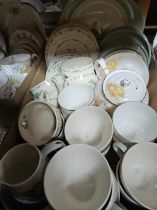 Box Including 2 Part Copeland Spode & Sampson Smith Part Tea Sets Etc