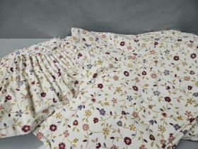 A Pair Of Floral Curtains Etc