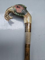 2 Horn Handled 'Fish & Pheasant' Sticks