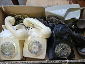 4 Old Bakelite Telephones