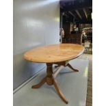 Oval Pine Kitchen Table H75cm L157cm W100cm