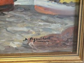 Oil Painting In Gilt Frame - Coastal Scene