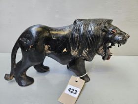 Carved Wooden Lion