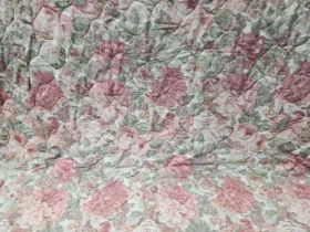Sanderson Pink Peony Reversible Quilt/Throw 260cm x 260cm