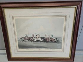 Framed Racing Print - Horse Racing-La Course De Chevaux